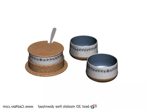 Kitchen Ceramic Sugar Pot 3d model Kitchen Ceramic Sugar Pot 3d model
