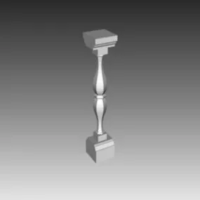 Home Porch Baluster Spindle 3d model