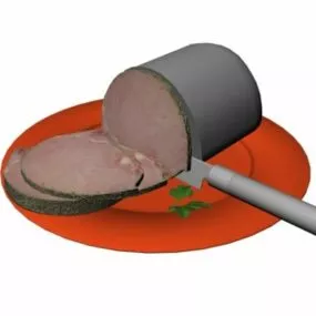 Pork Chop Dinner Food 3d model