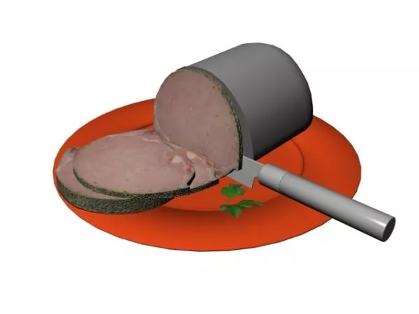 Green Plate Tableware Stack 3d model