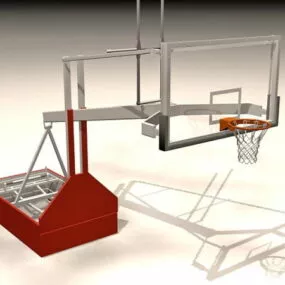 Portable Sport Basketball Backstop 3d model