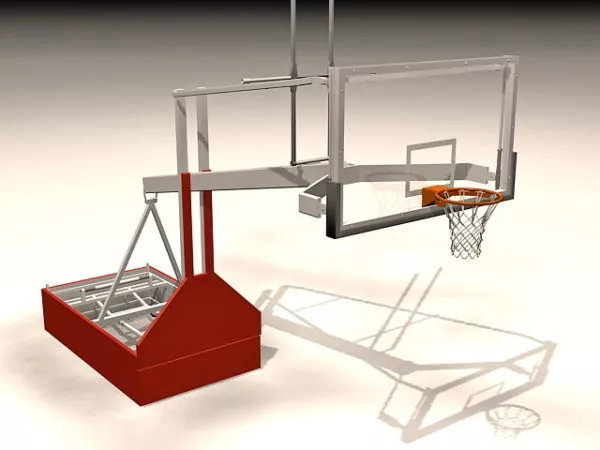 Portable Sport Basketball Backstop 3d model Portable Sport Basketball Backstop 3d model