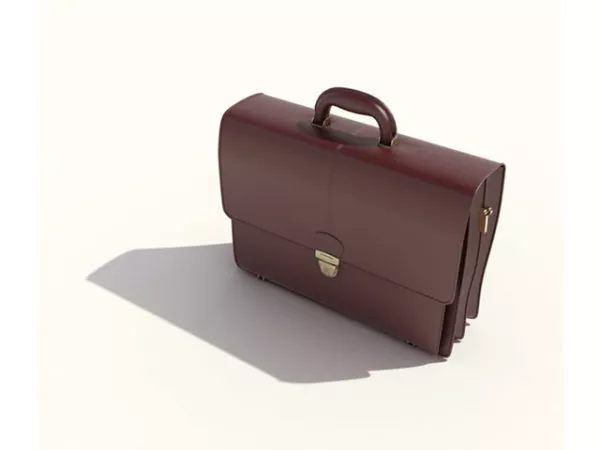 Portable Leather Briefcase 3d model Portable Leather Briefcase 3d model