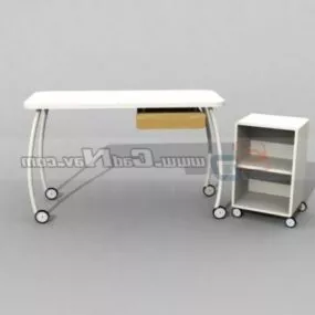 Portable Workstation With Cabinet Furniture 3d model