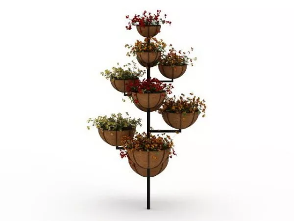 Stand Potted Flowers Arrangement 3d model Stand Potted Flowers Arrangement 3d model