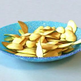 Potato Chips On Disk 3d model