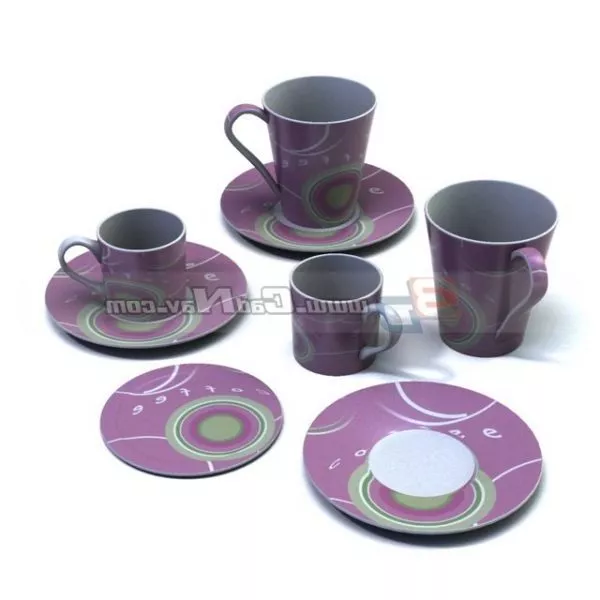 Falling Cup With Coffee 3d model