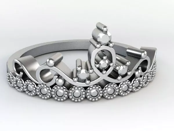 Silver Princess Crown 3d model Silver Princess Crown 3d model