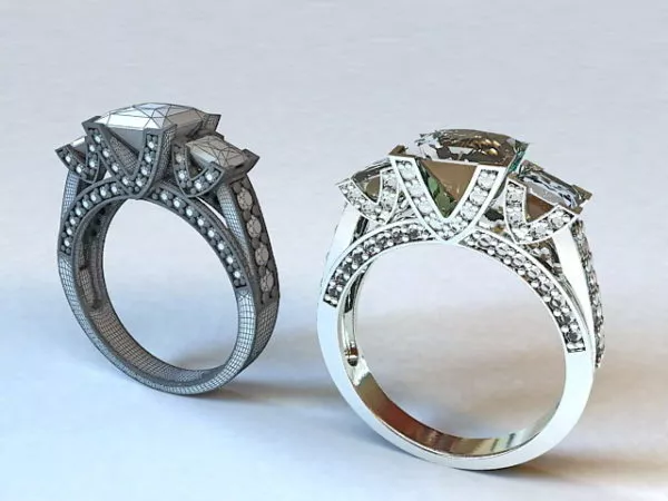 Beautiful Diamonds Set 3d model