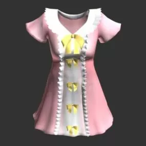 Princess Dress Old Fashion 3d model