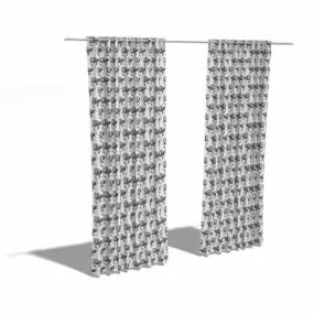 Printed Sheeting Curtain Design 3d model