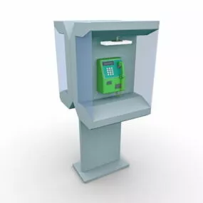 Public Phone Box 3d model