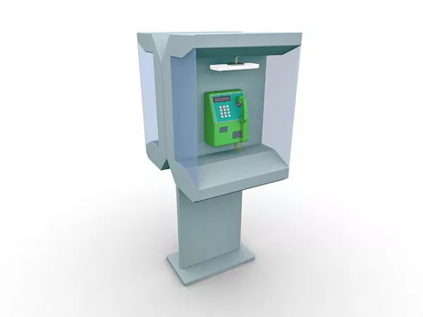 Public Phone Box 3d model Public Phone Box 3d model