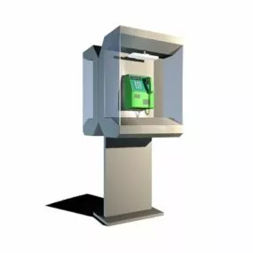 Public Street Telephone Box 3d model