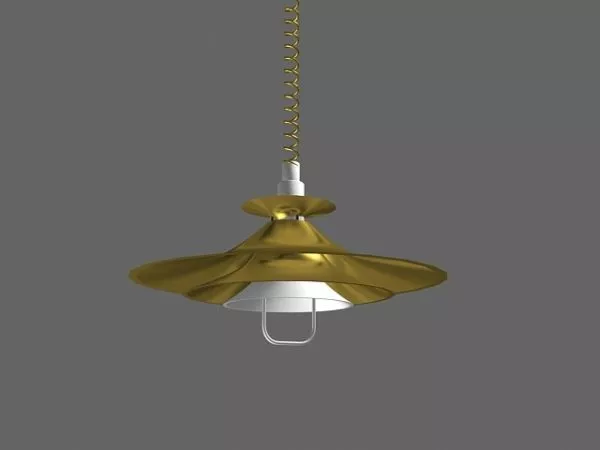 Vintage Pull Down Ceiling Light 3d model Vintage Pull Down Ceiling Light 3d model