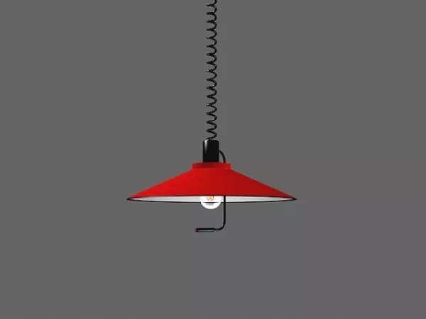 Pull Down Metal Light Fixture 3d model Pull Down Metal Light Fixture 3d model