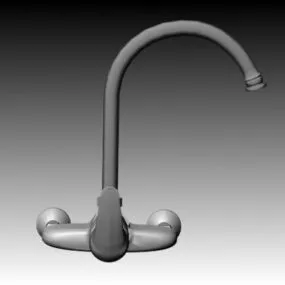 Pull Out Mixer Chrome Kitchen Faucet 3d model
