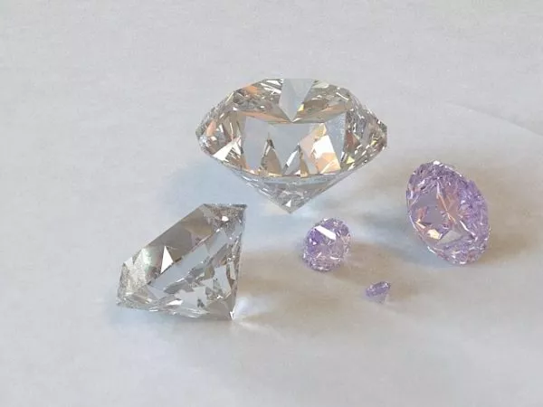 Beautiful Diamonds Set 3d model