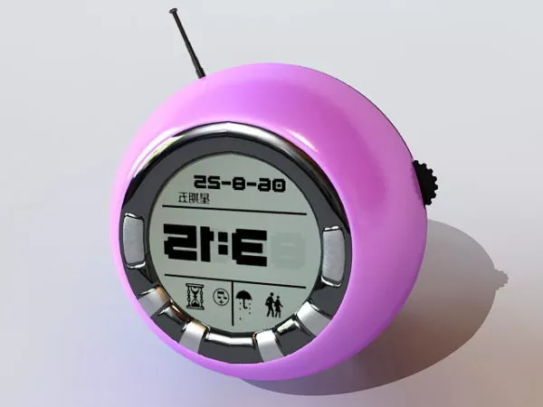 Minimalist Square Clock 3d model