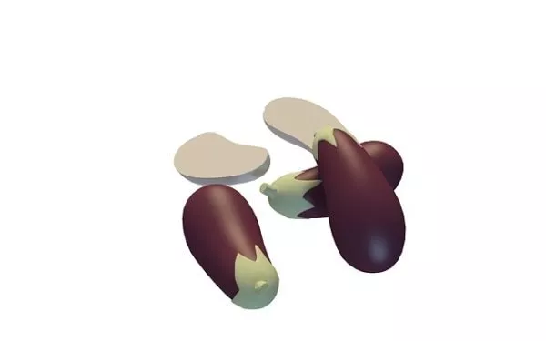 Striped Zucchini 3d model