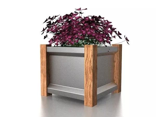 Outdoor Flower Wood Planters 3d model Outdoor Flower Wood Planters 3d model