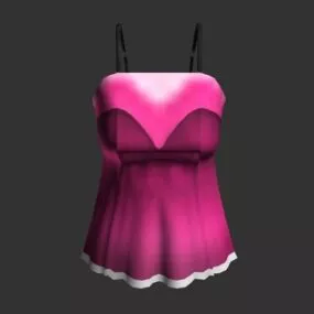 Purple Spaghetti Top Fashion 3d model