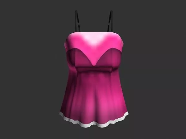 Purple Spaghetti Top Fashion 3d model Purple Spaghetti Top Fashion 3d model