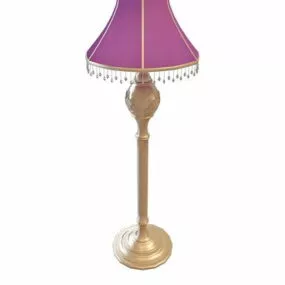 Vintage Style Purple Table Lamp 3d model