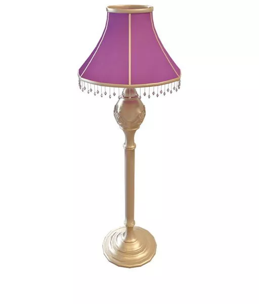 Vintage Style Purple Table Lamp 3d model Vintage Style Purple Table Lamp 3d model