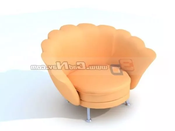 Throne Chair Carved Style 3d model