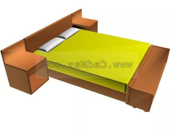 Bedroom Queen Size Double Bed 3d model Bedroom Queen Size Double Bed 3d model