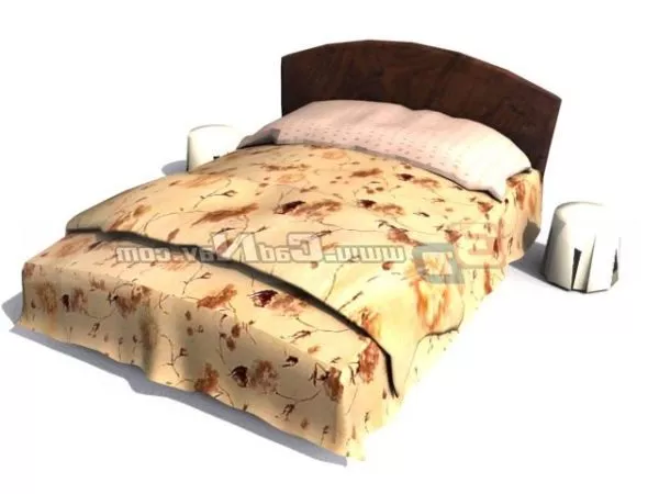 Furniture Queen Size Bed 3d model Furniture Queen Size Bed 3d model