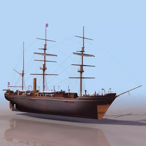 Rrs Discovery Research Ship Free 3d Model - .3ds - Open3dModel