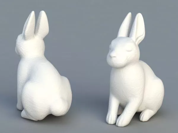 Rabbit Statues Decoration 3d model Rabbit Statues Decoration 3d model