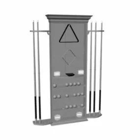 Stand Rack For Billiard Cues 3d model
