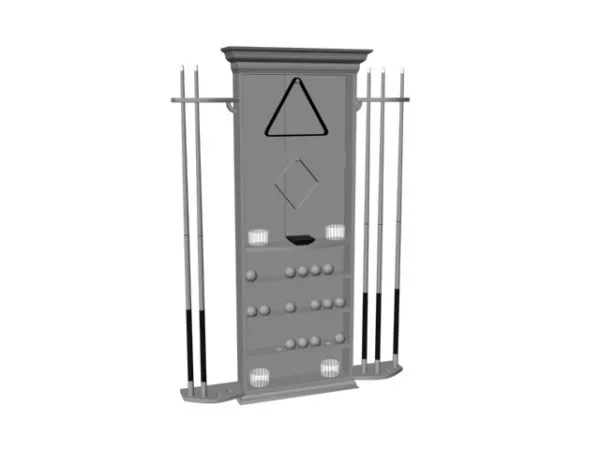 Stand Rack For Billiard Cues 3d model Stand Rack For Billiard Cues 3d model