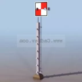 Traffic Railroad Crossing Sign 3d model