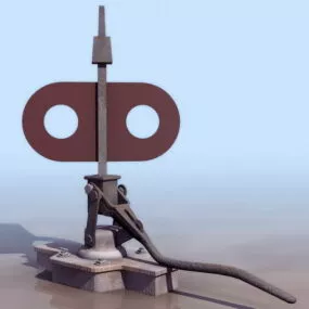 City Road Railroad Switch Signal 3d model