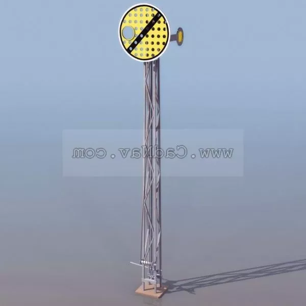 Railway Danger Traffic Signs 3d model Railway Danger Traffic Signs 3d model