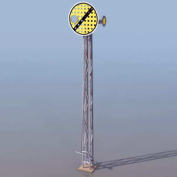 Traffic Light With Lowpoly Car 3d model