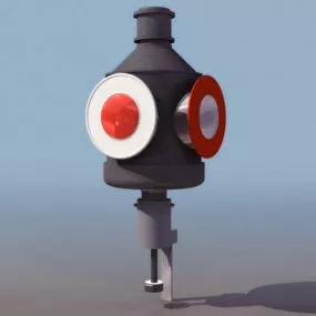 City Street Railway Searchlight Signal 3d model