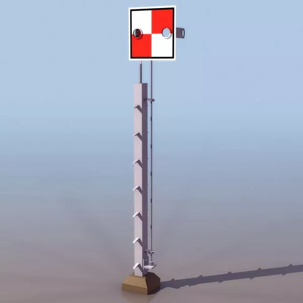 City Street Railway Square Signal 3d model City Street Railway Square Signal 3d model
