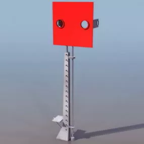 City Street Railway Station Signal 3d model
