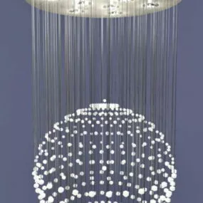 Rain Drop Decoration Crystal Chandelier 3d model