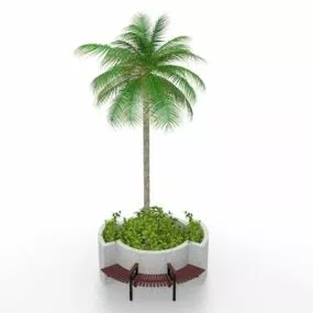 Potted Raised Flower 3d model