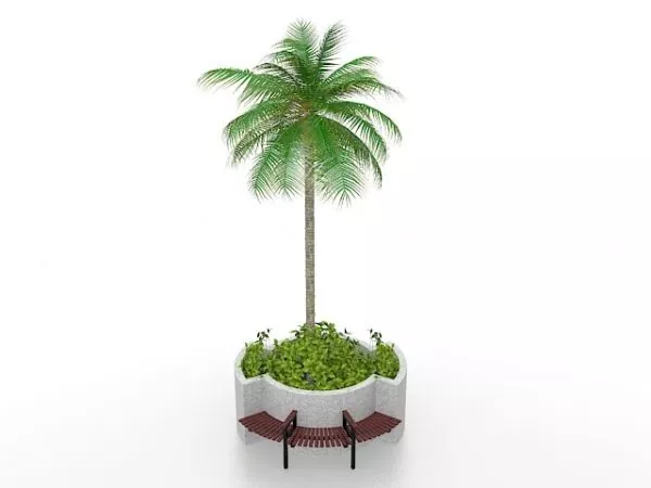 Potted Raised Flower 3d model Potted Raised Flower 3d model
