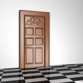 Raised Wooden Panel Door 3d model