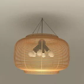 Living Room Rattan Pendant Light 3d model