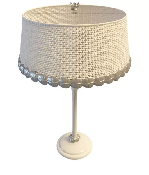 Rattan Drum Table Lamp Furniture 3d model Rattan Drum Table Lamp Furniture 3d model