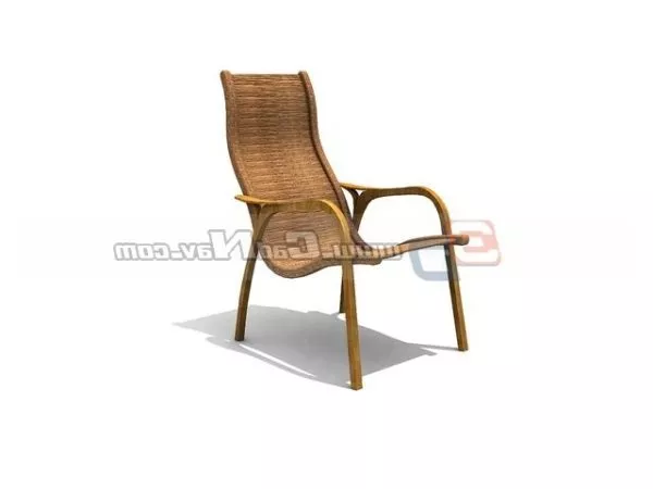 Furniture Rattan Lounging Chair 3d model Furniture Rattan Lounging Chair 3d model